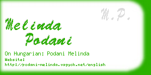 melinda podani business card